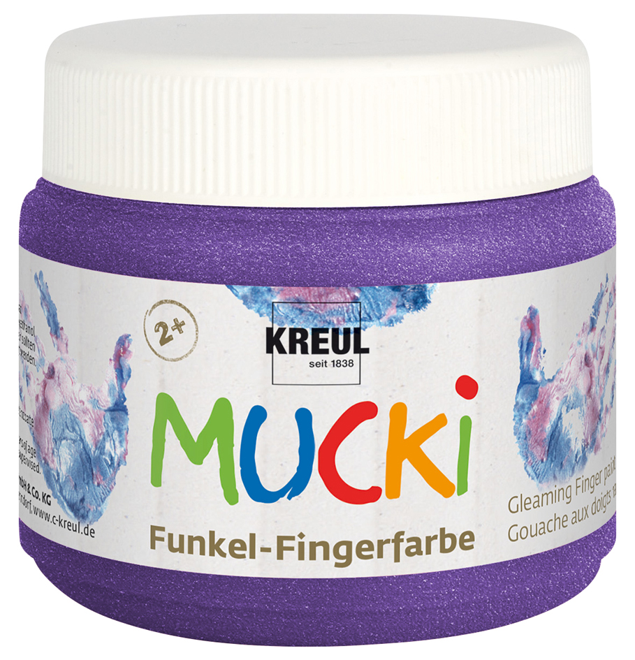 4000798117108 - Mucki Funkel-Fingerfarbe Zauberlila 150 ml Kinderbasteln