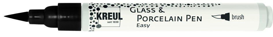 4000798121891 - Glass & Porcelain Pen Easy brush schwarz Künstlerfarben - Kreul