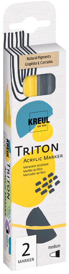 4000798125127 - Triton Acrylic Marker medium 2er Set Natural Pigments Acrylic Marker - Kreul