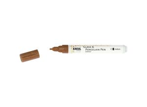 4000798165116 - Glass & Porcelain Pen Glitter braun 1-3 mm Künstlerfarben - Kreul