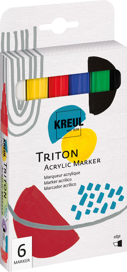 4000798178901 - Triton Acrylic Paint Marker 6er Set Pinsel & Stifte