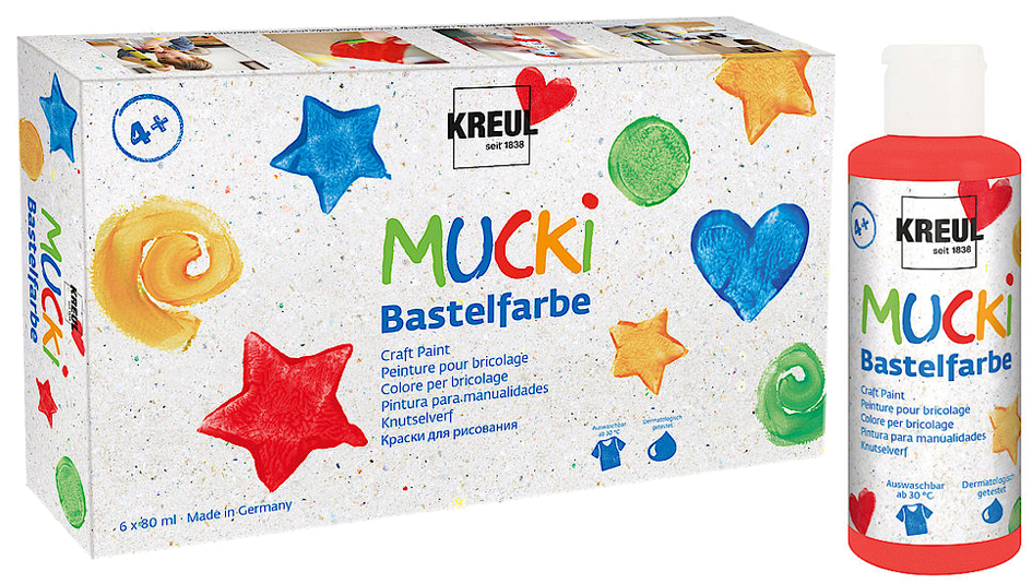 4000798241605 - MUCKI Bastelfarben-Set farbsortiert 6 x 800 ml 4000798241605 KR