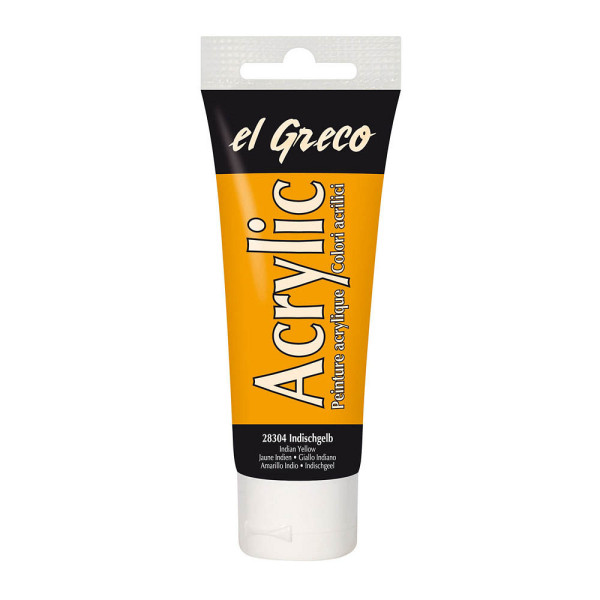 4000798283049 - El Greco Acrylic Tube indischgelb 75 ml Künstlerfarben - Kreul