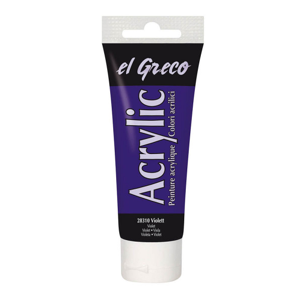 4000798283100 - El Greco Acrylic Tube violett 75 ml Künstlerfarben - Kreul