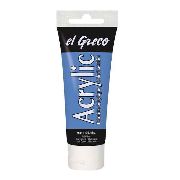 4000798283117 - El Greco Acrylic Tube lichtblau 75 ml Künstlerfarben - Kreul