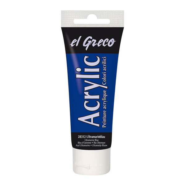 4000798283124 - El Greco Acrylic Tube ultramarinblau 75 ml Künstlerfarben - Kreul