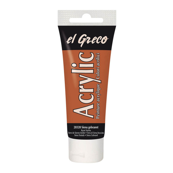 4000798283209 - El Greco Acrylic Tube siena gebrannt 75 ml Künstlerfarben - Kreul