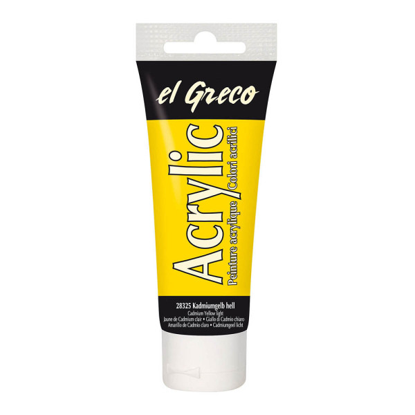 4000798283254 - El Greco Acrylic Tube kadmiumgelb hell 75 ml Künstlerfarben - Kreul