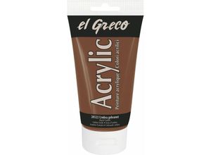 4000798285227 - El Greco Acrylic Tube umbra gebrannt 150 ml Künstlerfarben - Kreul