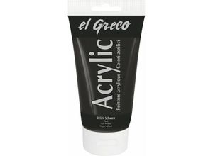 4000798285241 - El Greco Acrylic Tube schwarz 150 ml Künstlerfarben - Kreul