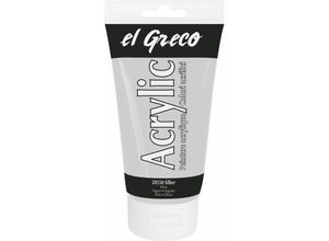 4000798285500 - El Greco Acrylic Tube silber 150 ml Künstlerfarben - Kreul