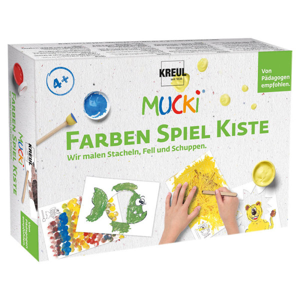 4000798291020 - KREUL MUCKI Wir malen Stacheln Fell und Schuppen Fingerfarben farbsortiert