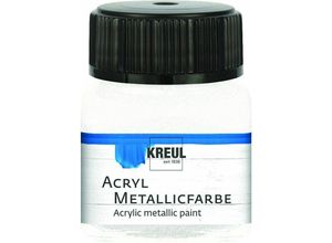 4000798772796 - Acryl Metallicfarbe weiß 20 ml Verzierfarbe - Kreul