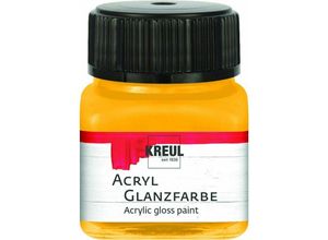 4000798792046 - Acryl Glanzfarbe dunkelgelb 20 ml Verzierfarbe - Kreul