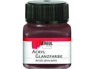 4000798792114 - Acryl Glanzfarbe dunkelbraun 20 ml Verzierfarbe - Kreul