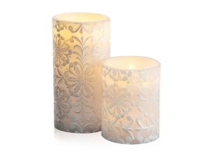 4000870480090 - Led Wachskerze Little Lilac in Beige und Weiß 2x 02W 8lm - Beige - Pauleen