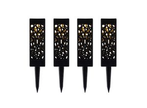 4000870480731 - Led Solar Erdspießleuchte Sunshine Mood in Schwarz 4x 01W 4lm IP44 - Schwarz - Pauleen