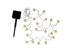 4000870480748 - LED-Lichterkette PAULEEN Sunshine Glamour Lichterketten Gr Dioden 20 St Flammen 20 St x silberfarben (silberfarben schwarz) Lichterketten und Lichtschlauch Solarbetrieben