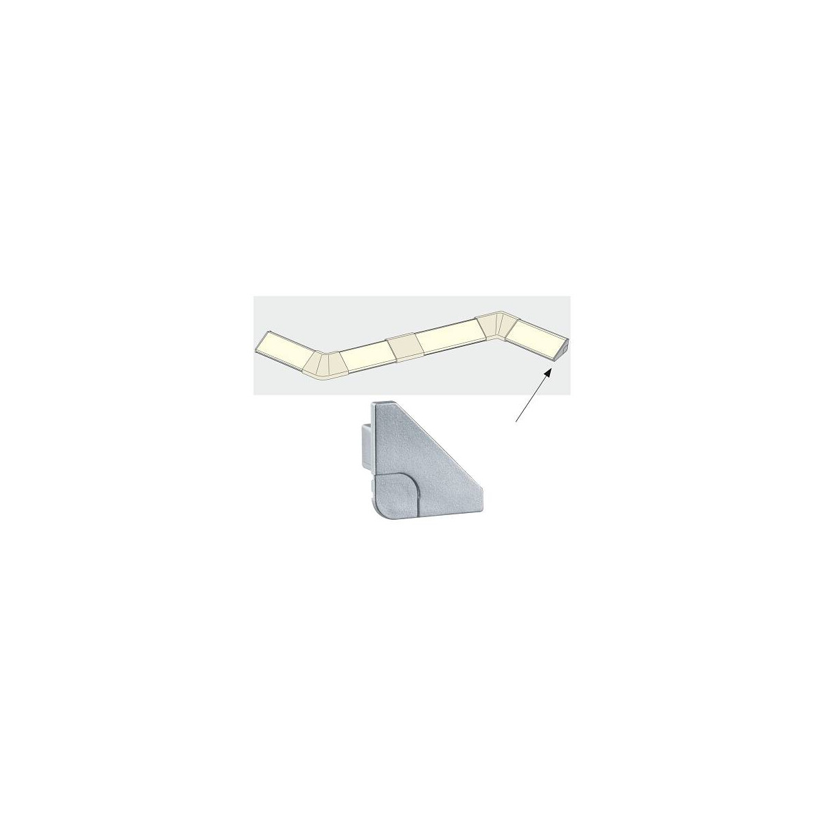 4000870702666 - 70266 Delta Profil-Endkappe (b x h x t) 08 x 2 x 2 cm 2 St - Paulmann