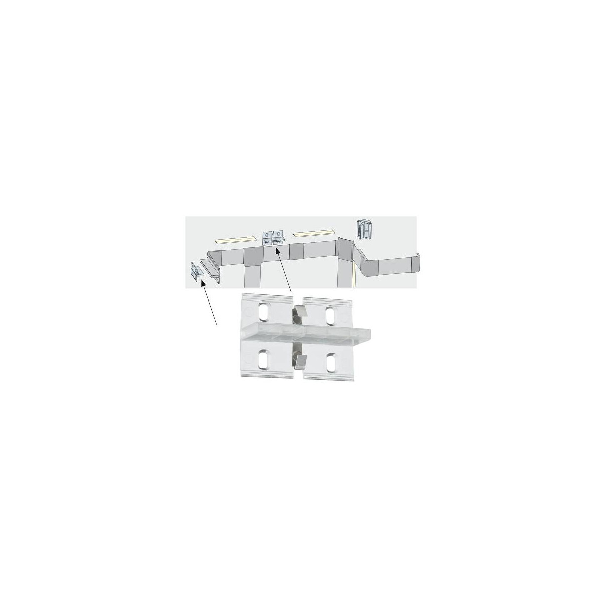 4000870702758 - 70275 Duo Profil Fixture 4er Pack Transparent Metall Kunststoff - Paulmann