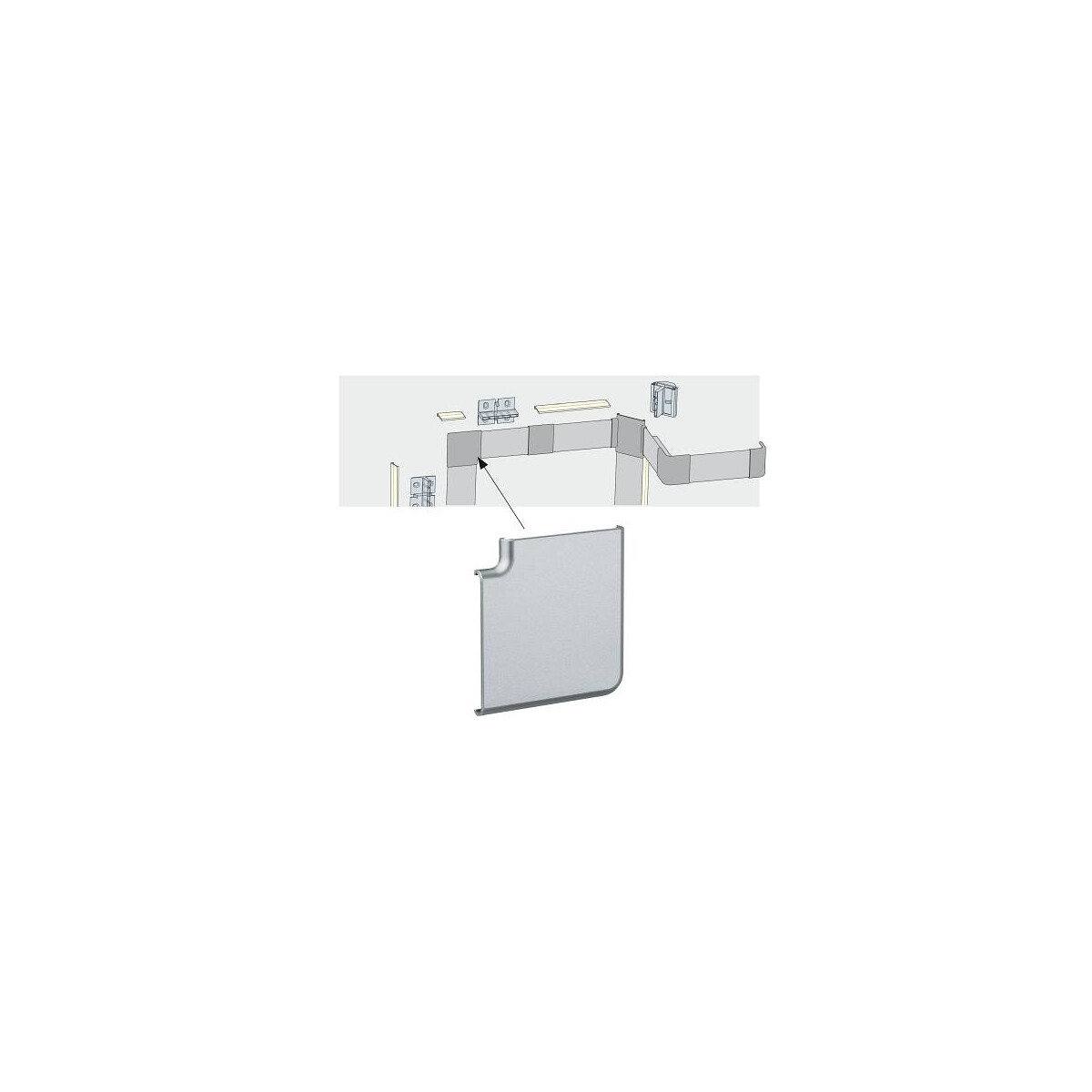 4000870704530 - 70453 Duo Profil 90° Corner 2er Pack Grau Kunststoff - Paulmann