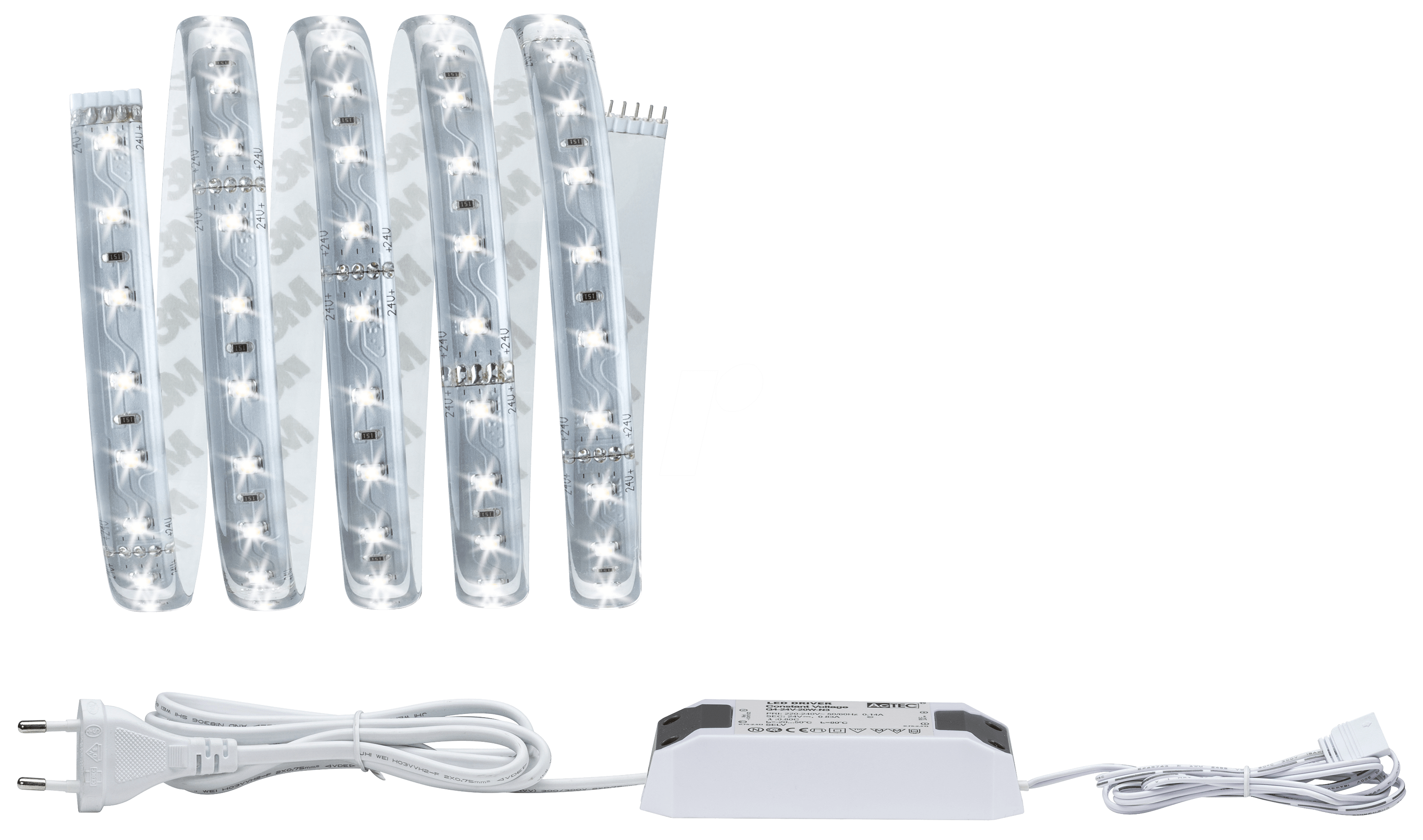 4000870706671 - MaxLED 500 70667 LED-Streifen-Basisset mit Stecker 24 v 15 m Tageslichtweiß 1 St - Paulmann