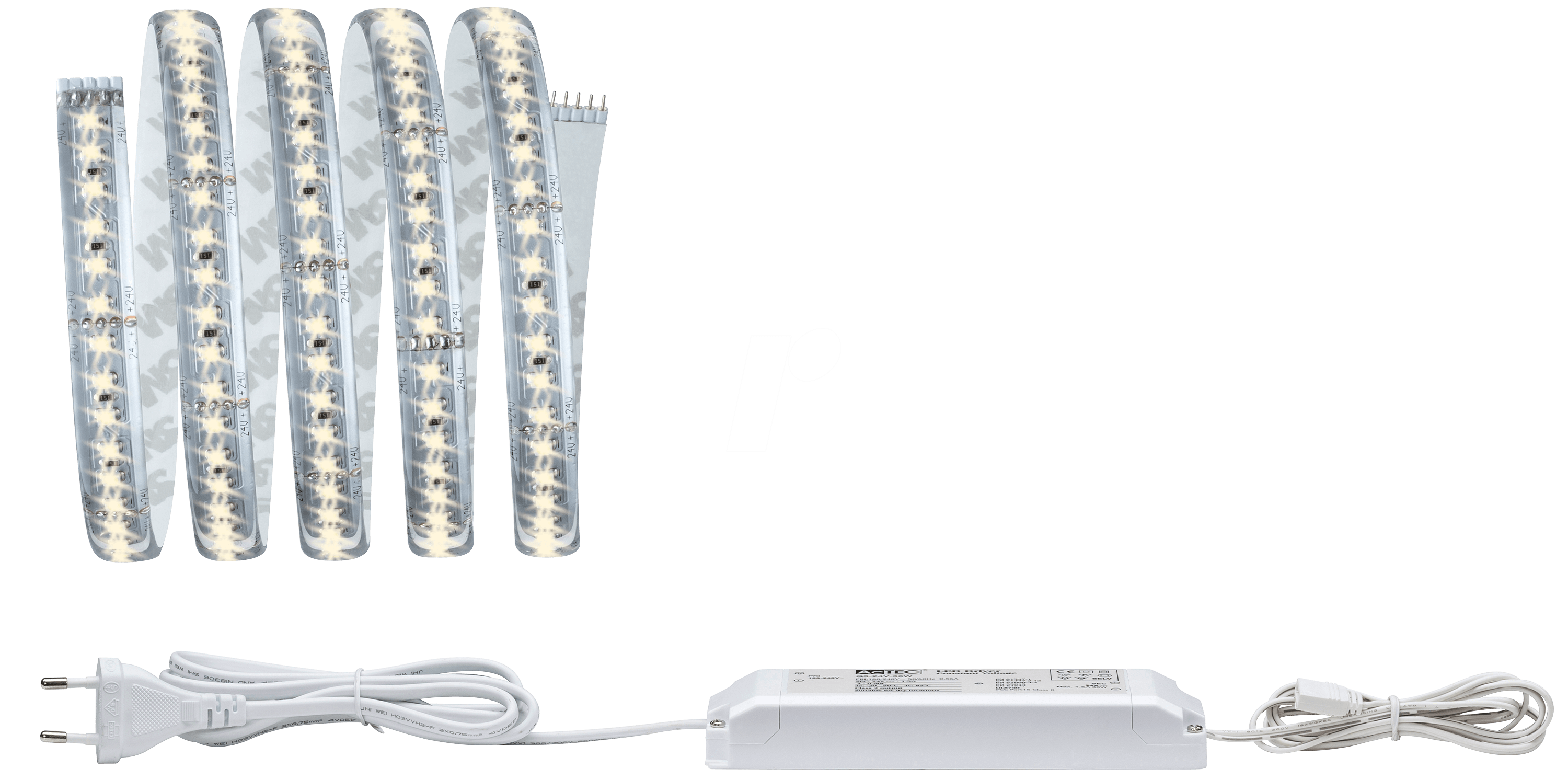 4000870706725 - MaxLED 1000 70672 LED-Streifen-Basisset mit Stecker 24 v 15 m Warmweiß 1 St - Paulmann