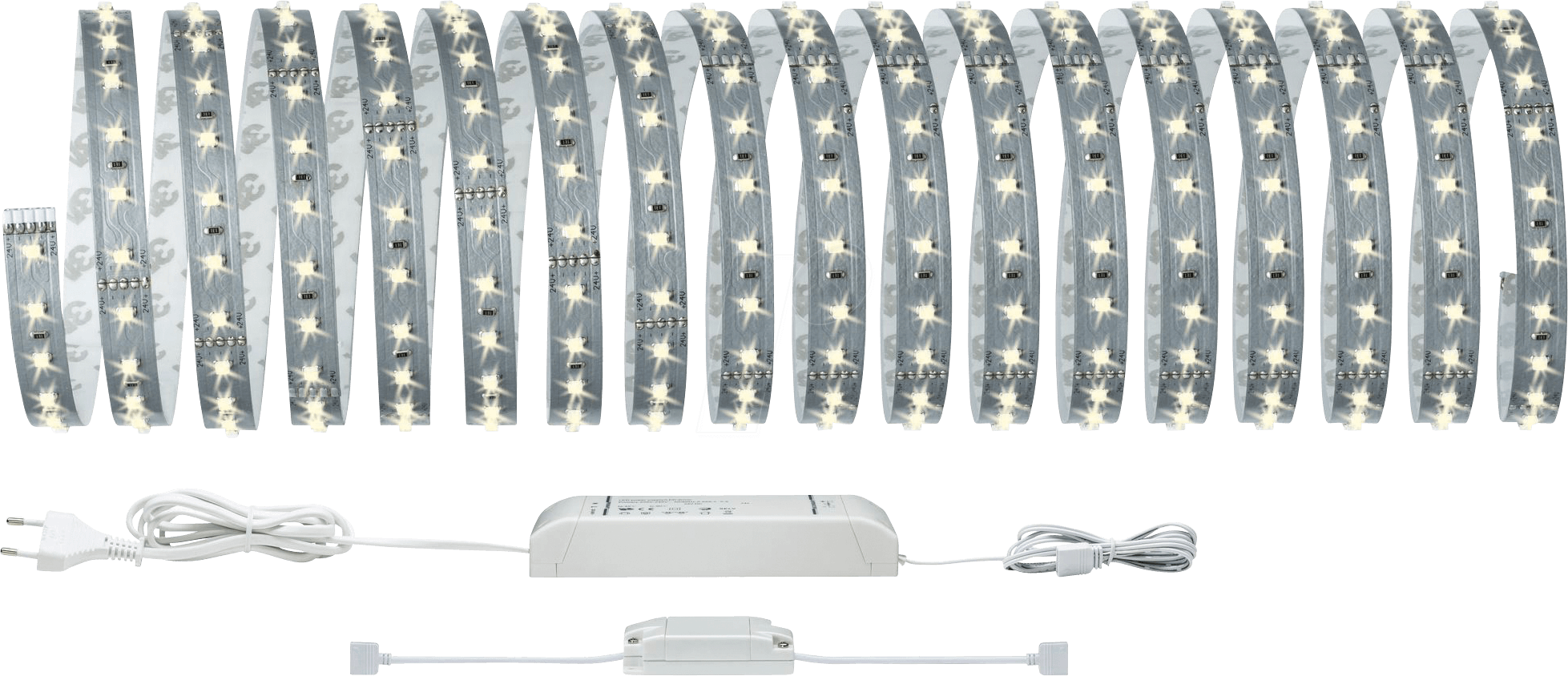 4000870709078 - Home MaxLED Basisset 500 10m Länge selbstklebend kürzbar App Steuerung warmweiß - grey - Paulmann