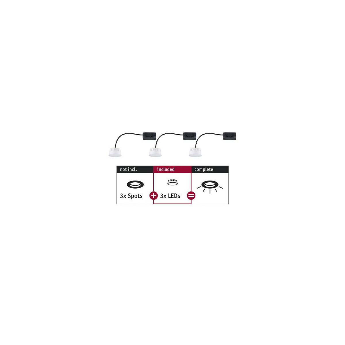 4000870924723 - LED Modul Einbauleuchte Choose Coin 3er-Set rund 50mm Coin 3x6W 3x470lm 230V 2700K Satin