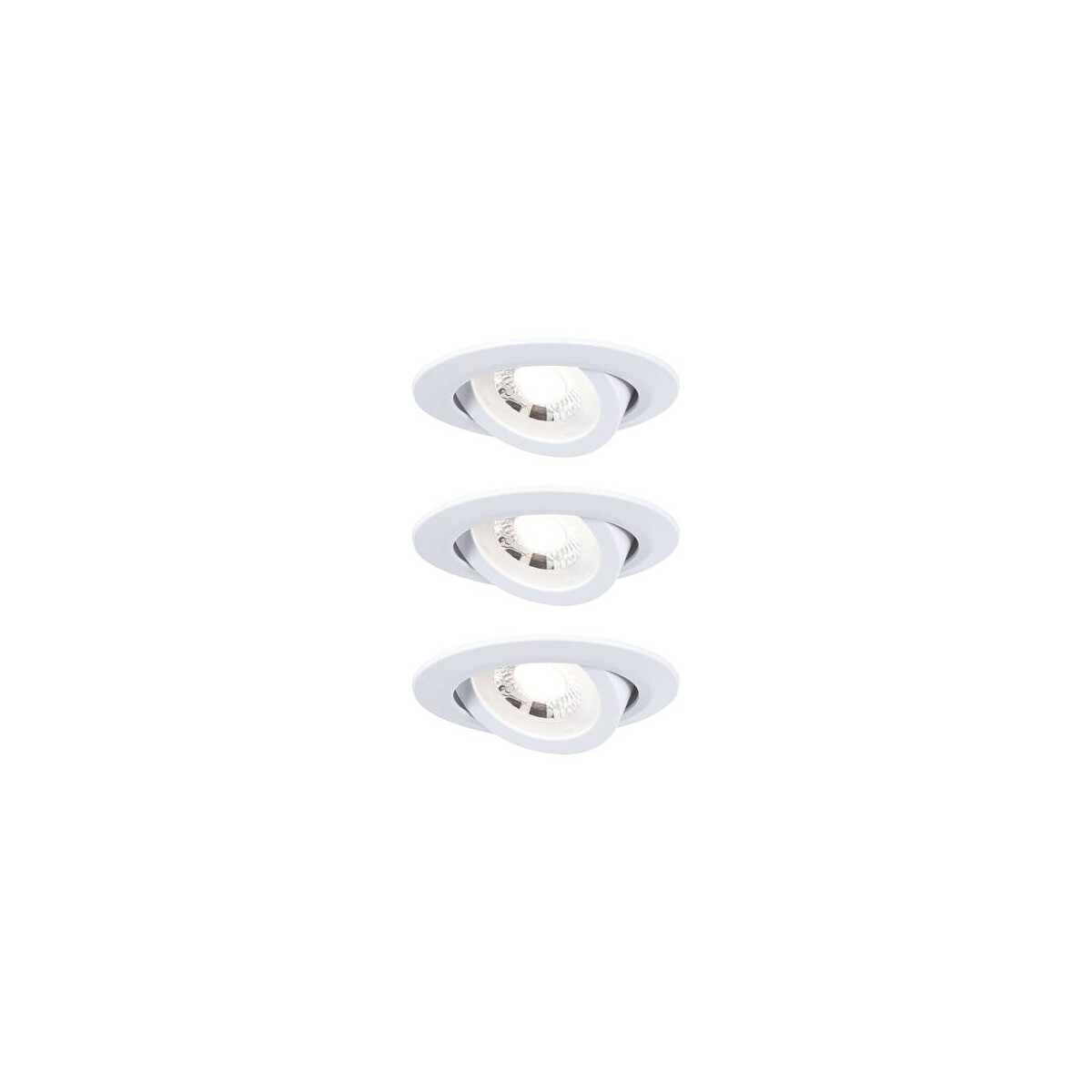 4000870929858 - LED Einbauleuchte 3-Step-Dim schwenkbar rund 82mm 70° 3x48W 3x450lm 230V dimmbar 3000K Weiß matt