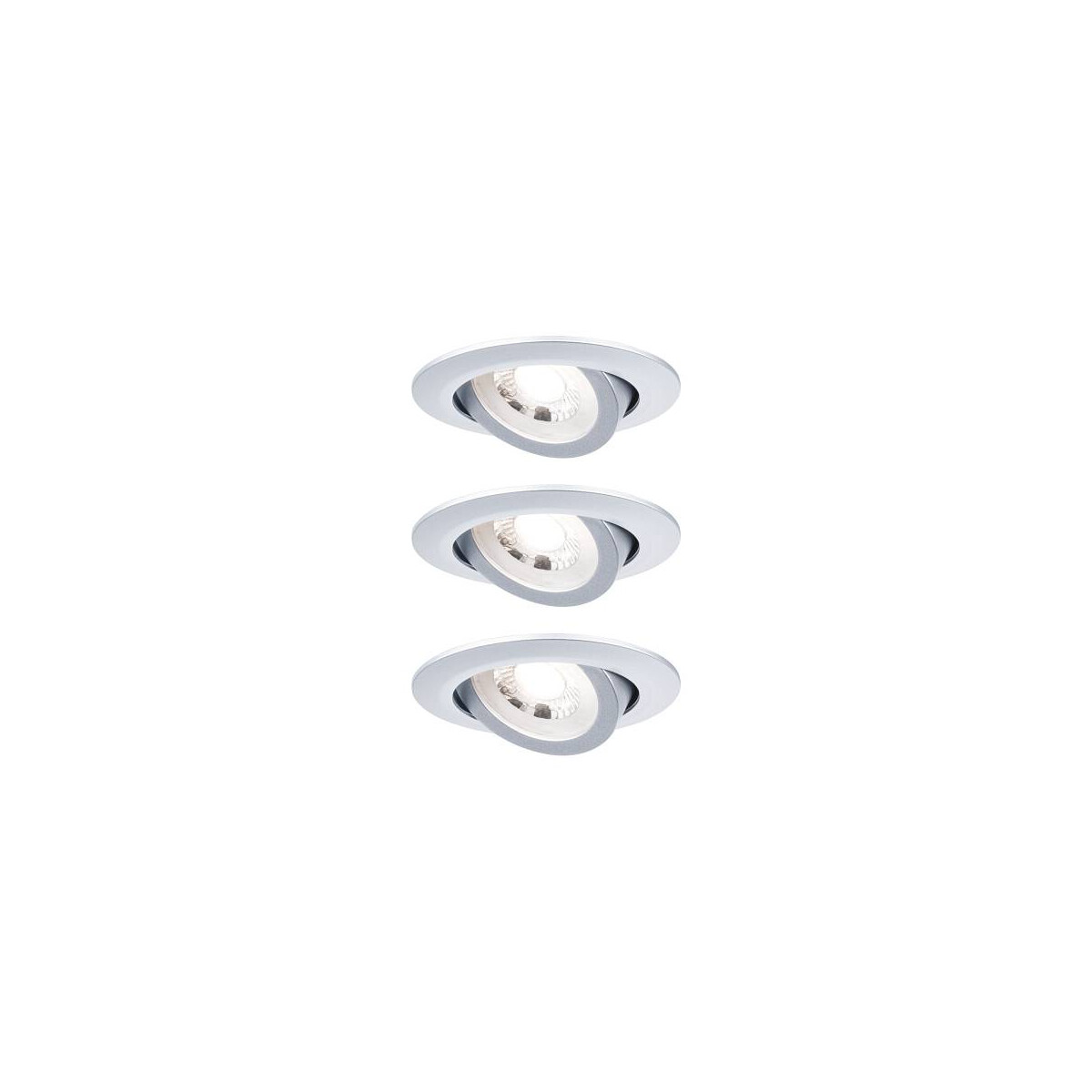 4000870929865 - LED Einbauleuchte 3-Step-Dim schwenkbar rund 82mm 70° 3x48W 3x450lm 230V dimmbar 3000K Chrom matt