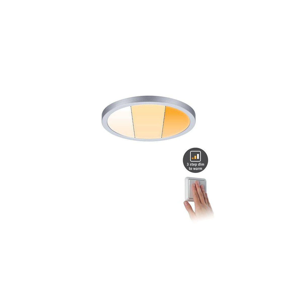 4000870929919 - VariFit LED Einbaupanel Dim to Warm Areo IP44 rund 175mm 3 Step Dim to warm Chrom matt dimmbar