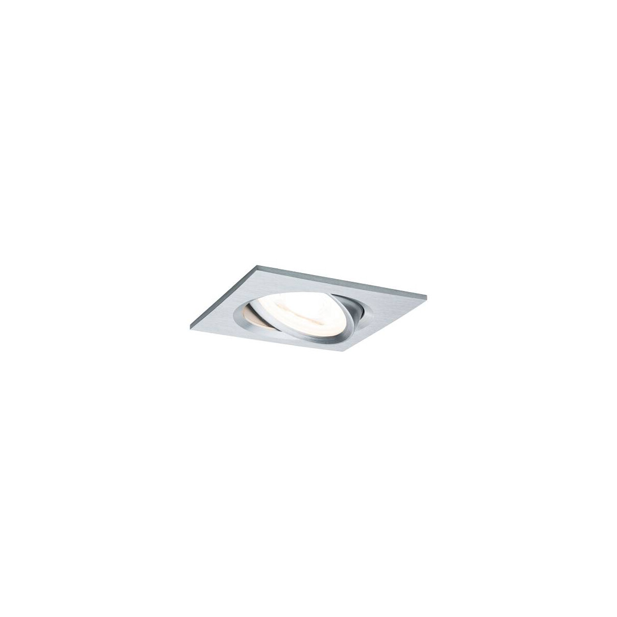 4000870934371 - LED Einbauleuchte Nova schwenkbar eckig 84x84mm 50° GU10 65W 460lm 230V 2700K Alu gedreht