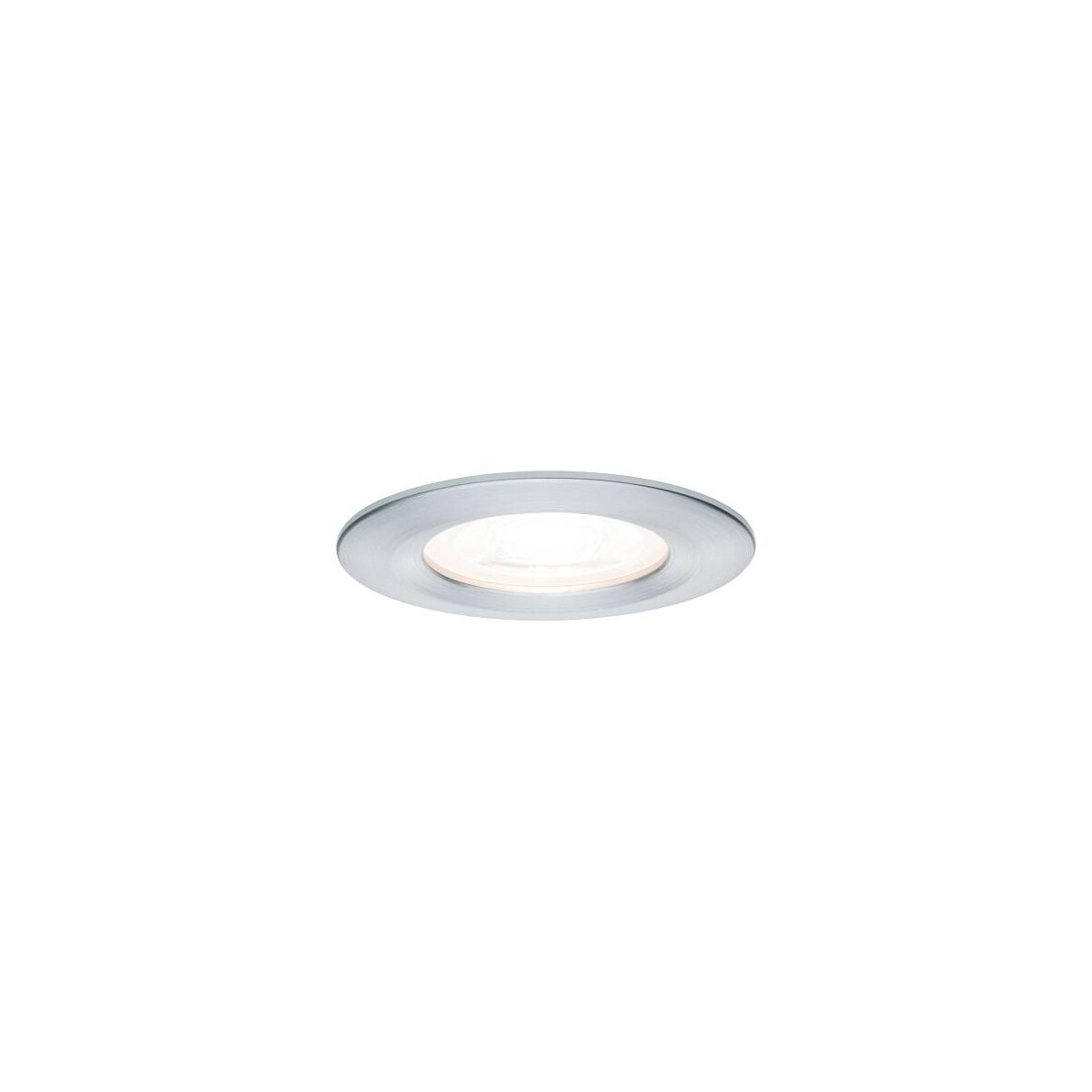 4000870934432 - LED Einbauleuchte Nova starr IP44 rund 78mm GU10 65W 460lm 230V 2700K Alu gedreht