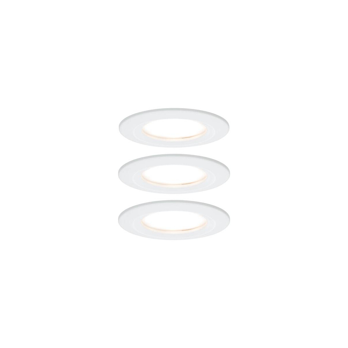 4000870938706 - LED Einbauleuchte Nova Plus Coin Basisset starr IP44 rund 78mm Coin 3x6W 3x470lm 230V dimmbar 2700K Weiß matt