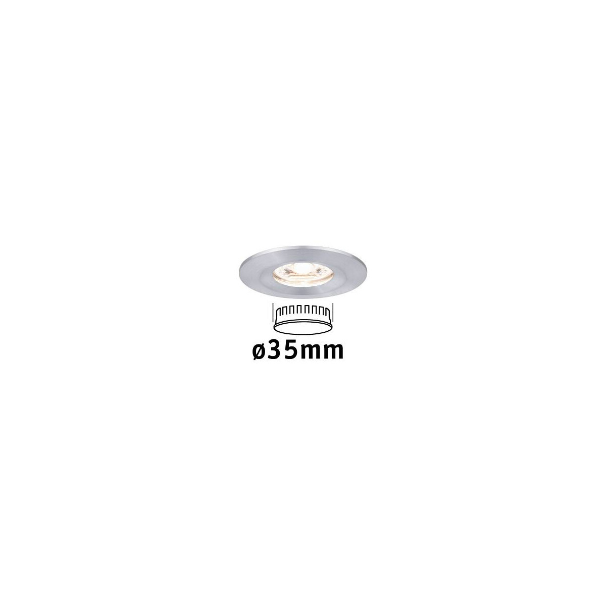 4000870943045 - LED Einbauleuchte Nova Mini Coin Einzelleuchte starr IP44 rund 65mm Coin 4W 310lm 230V 2700K Alu gedreht