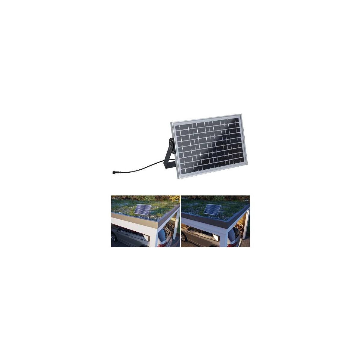 4000870945513 - 94551 Park & Light Solarpanel IP65 350x69mm max 5W Silber - Paulmann