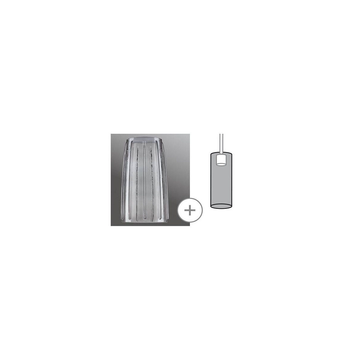 4000870953525 - URail 2Easy Schirm Drio Rauchglas max 50W - transparent - Paulmann