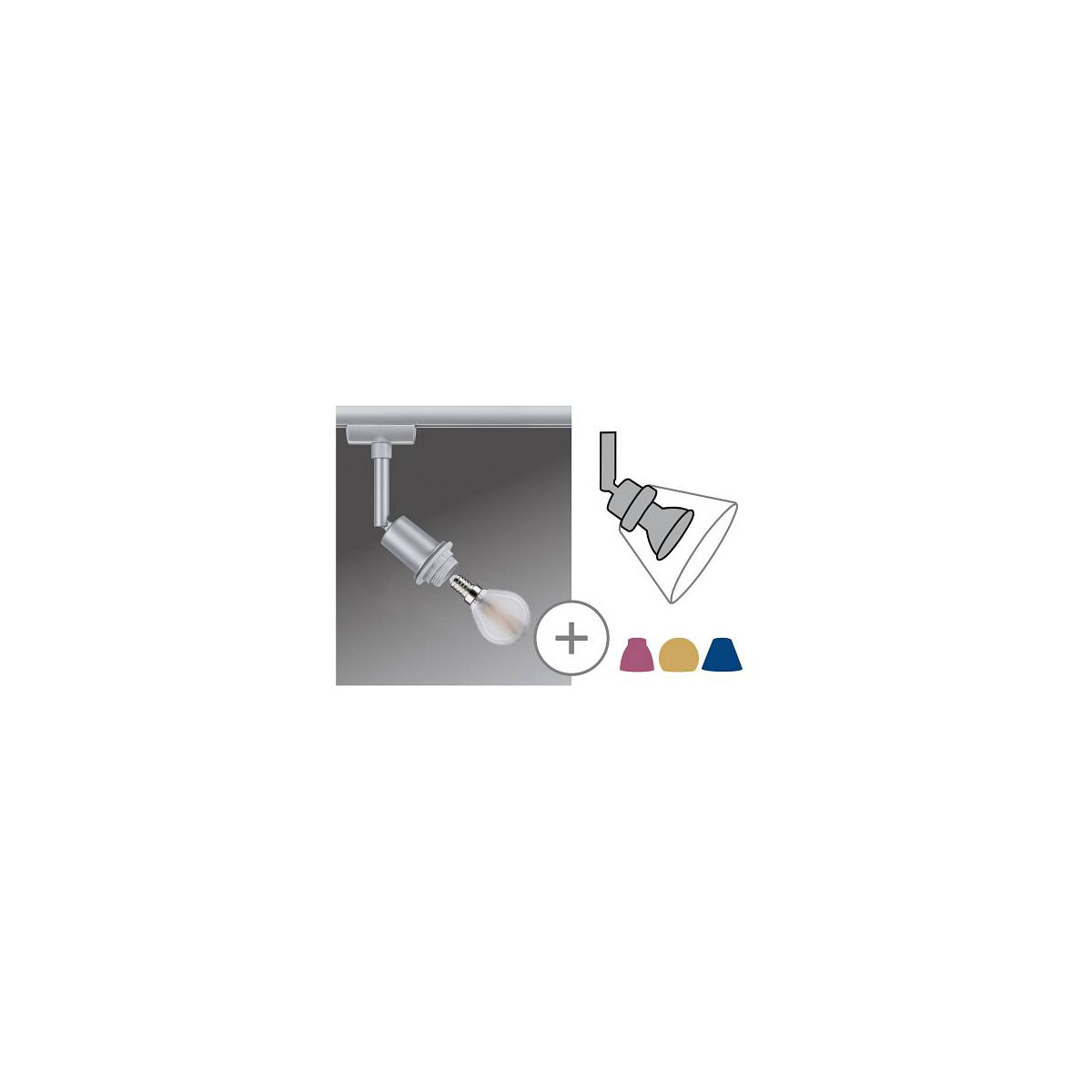 4000870969687 - 96968 URail DecoSystems Spot Chrom matt max 1x20W E14 ohne Leuchtmittel - Paulmann