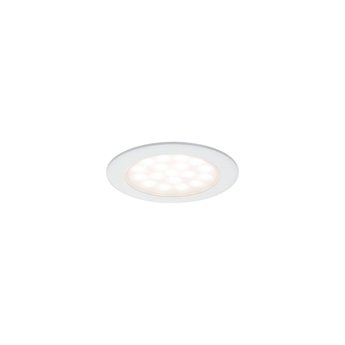 4000870999219 - LED Möbeleinbauleuchten Spiegelschrank rund 65mm 2x25W 2x180lm 230 12V 3000K Weiß matt