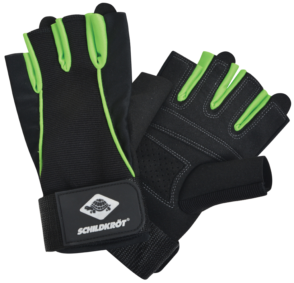 4000885015409 - SCHILDKRÖT Fitness PRO L-XL Handschuhe Schwarz Grün