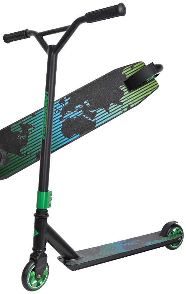 4000885104622 - Schildkröt Funsports Stunt Scooter Untwist Ocean Cityroller (Bunt one size) Cityroller