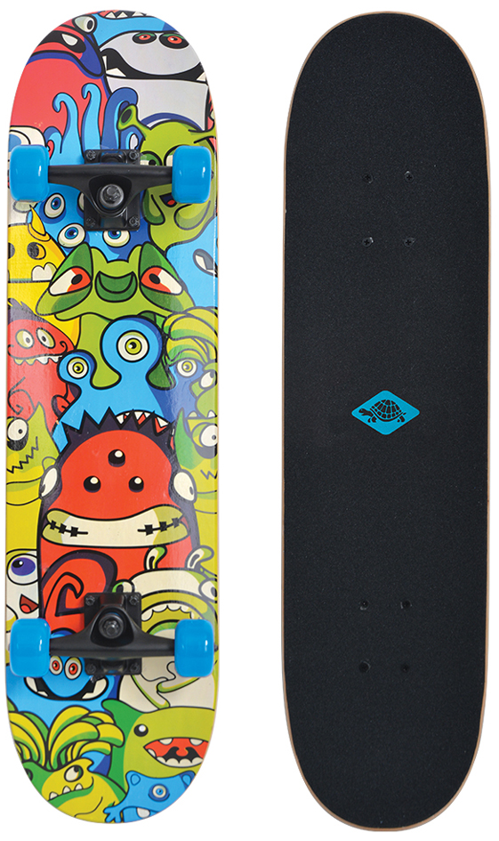 4000885106428 - Schildkröt Skateboard Slider 31 Monsters bunt