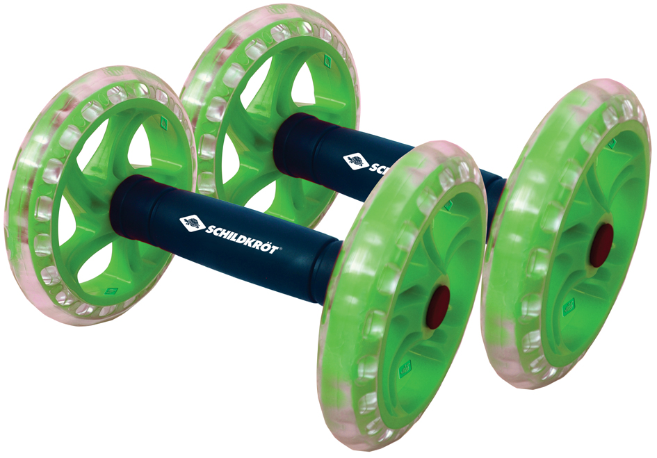 4000885601473 - SCHILDKRÖT Fitness Dual Core Wheels Doppelroller Grün Schwarz