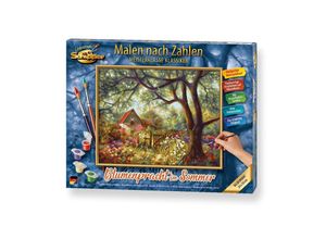 4000887928943 - Malen nach Zahlen SCHIPPER Meisterklasse Klassiker - Blumenpracht im Sommer Malvorlagen bunt Kinder Malen Zubehör Made in Germany