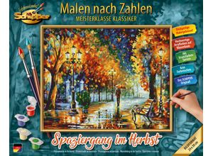 4000887929100 - Malen nach Zahlen SCHIPPER Meisterklasse Klassiker - Spaziergang im Herbst bunt Malvorlagen KinderB31cm H25cm Made in Germany B31cm H25cm