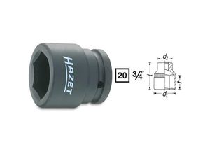 4000896001262 - HAZET 1000S-27 Außen-Sechskant Kraft-Steckschlüsseleinsatz 27 mm 3 4 (20 mm)