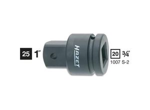 4000896001828 - HAZET 1007S-2 Steckschlüssel-Adapter Antrieb 3 4 (20 mm) Abtrieb 1 (25 mm) 65 mm 1 St