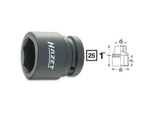 4000896002207 - HAZET Schlag- Maschinenschrauber Steckschlüssel-Einsatz (6kt) 1100S-24 Vierk