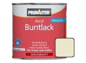 4001044127025 - Acryl Buntlack 750ml Perlweiß Seidenmatt Wetterbeständig Holz & Metall - Primaster